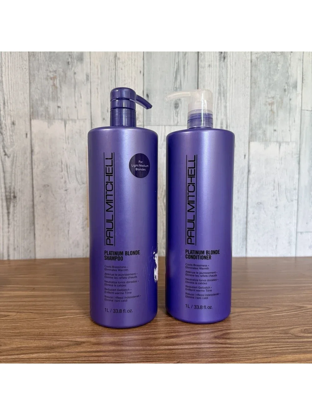 Paul Mitchell Platinum Blonde Shampoo & Conditioner 33.8 Oz Toning Blonde Hair